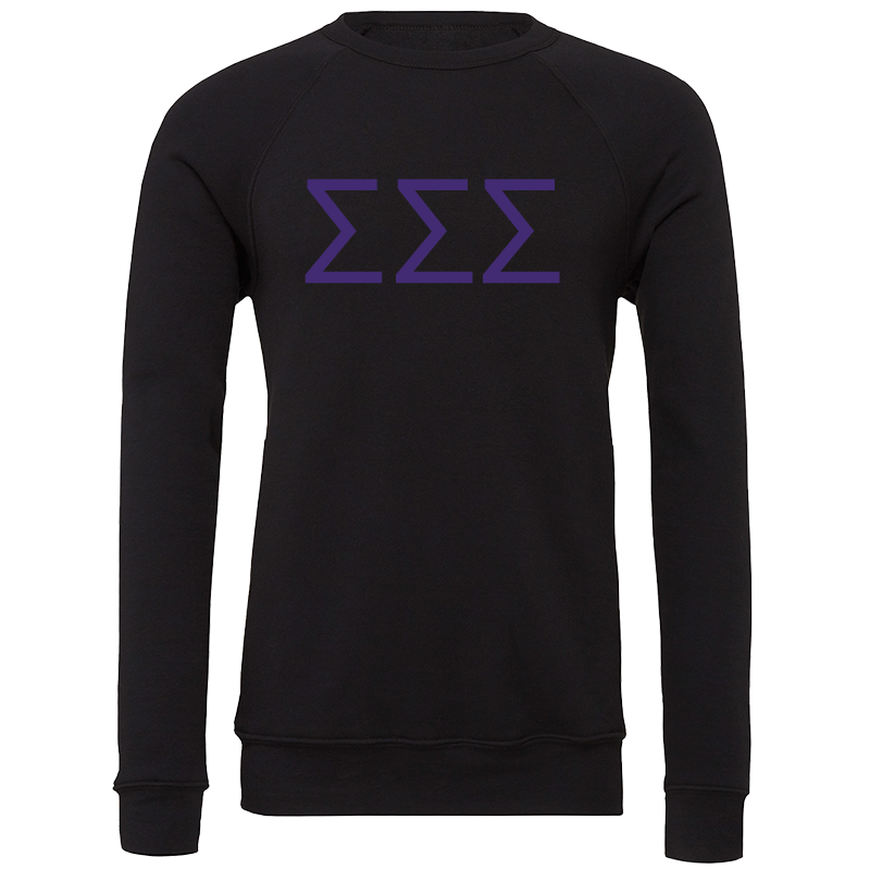 Sigma Sigma Sigma Lettered Crewneck Sweatshirts