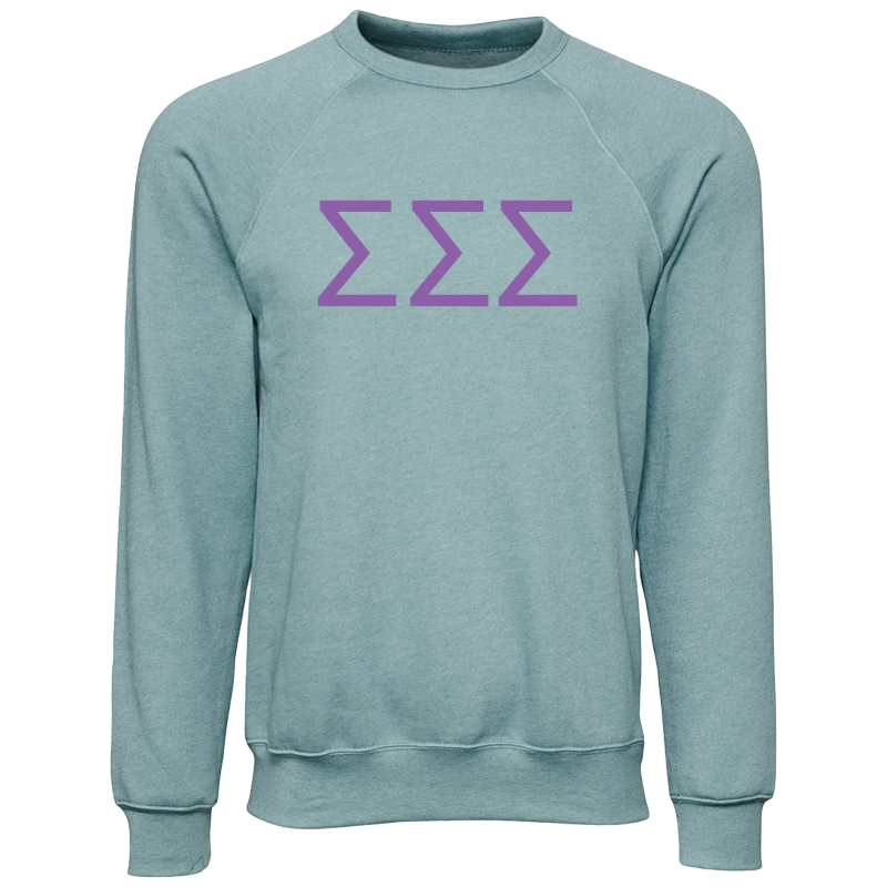 Sigma Sigma Sigma Lettered Crewneck Sweatshirts