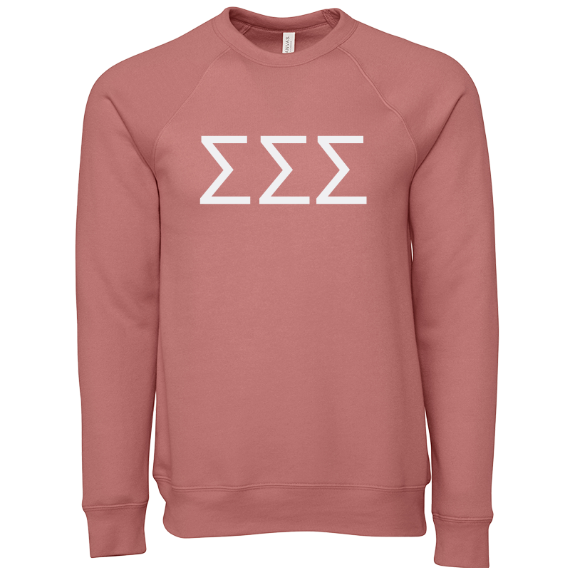 Sigma Sigma Sigma Lettered Crewneck Sweatshirts