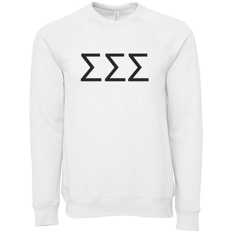 Sigma Sigma Sigma Lettered Crewneck Sweatshirts