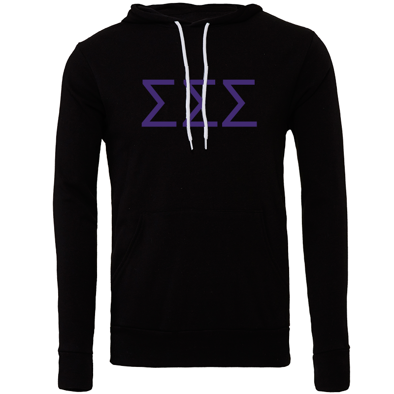 Sigma Sigma Sigma Lettered Hooded Sweatshirts