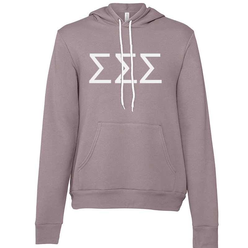 Sigma Sigma Sigma Lettered Hooded Sweatshirts