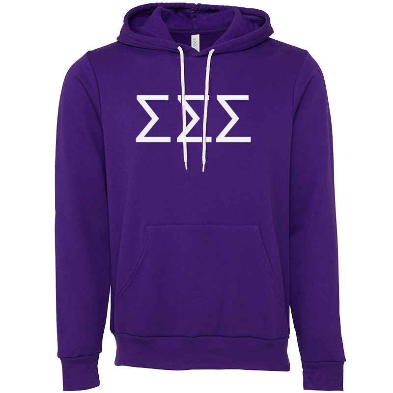 Sigma Sigma Sigma Lettered Hooded Sweatshirts