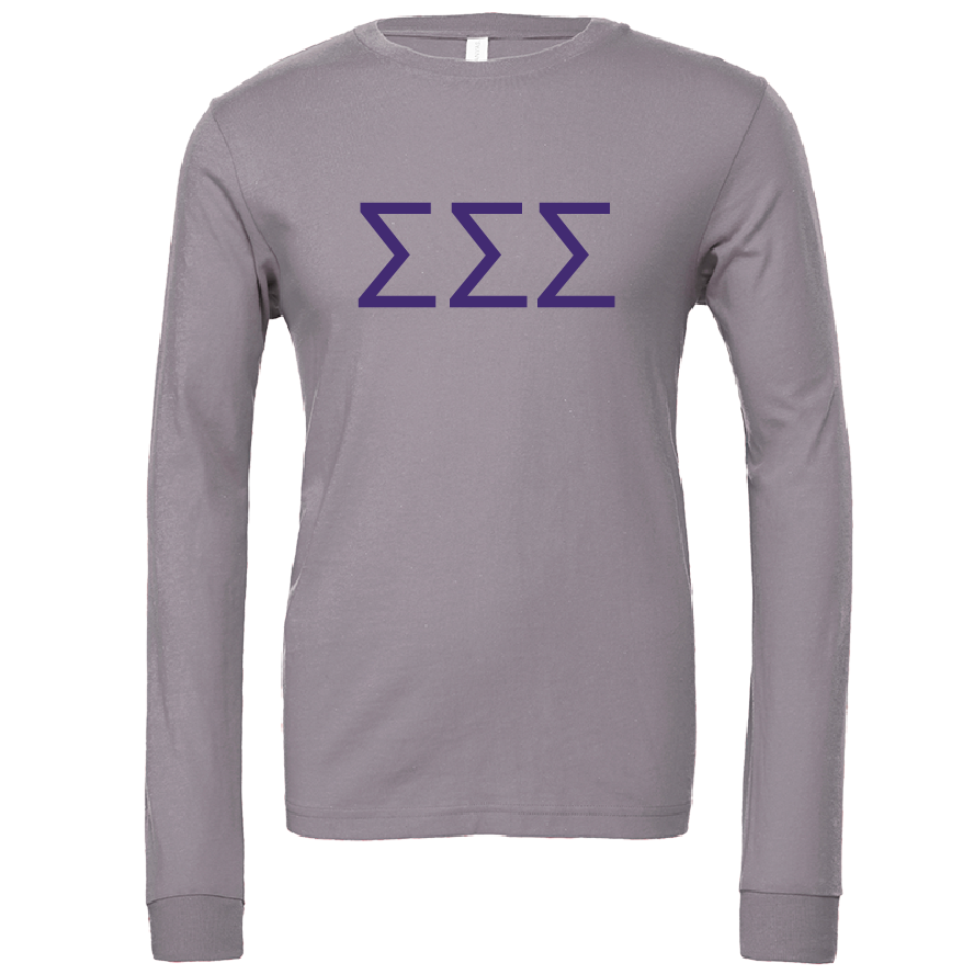 Sigma Sigma Sigma Lettered Long Sleeve T-Shirts