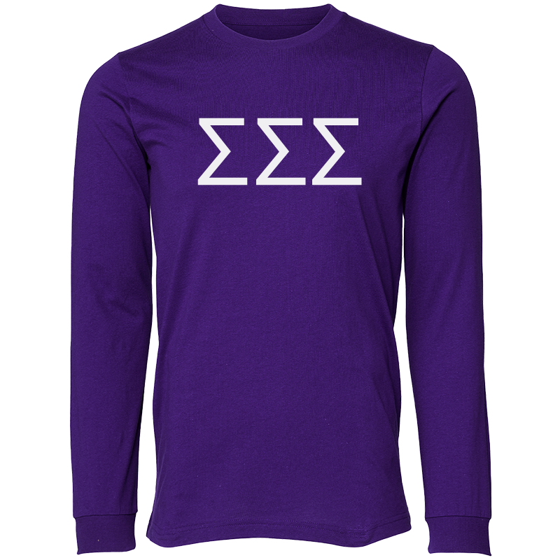 Sigma Sigma Sigma Lettered Long Sleeve T-Shirts