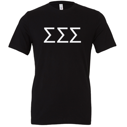 Sigma Sigma Sigma Lettered Short Sleeve T-Shirts