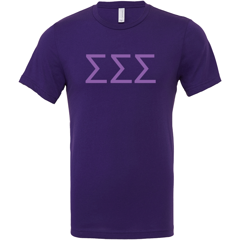 Sigma Sigma Sigma Lettered Short Sleeve T-Shirts