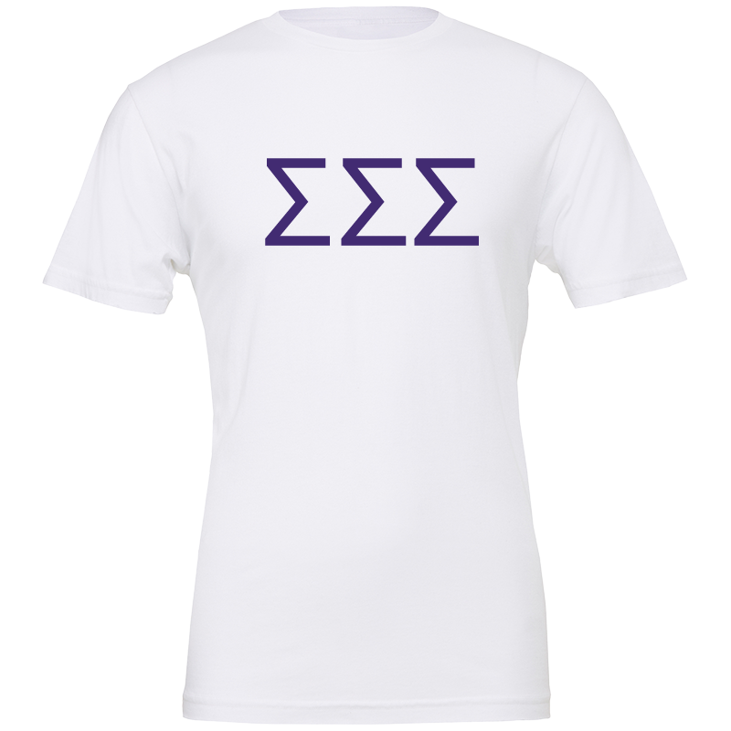 Sigma Sigma Sigma Lettered Short Sleeve T-Shirts