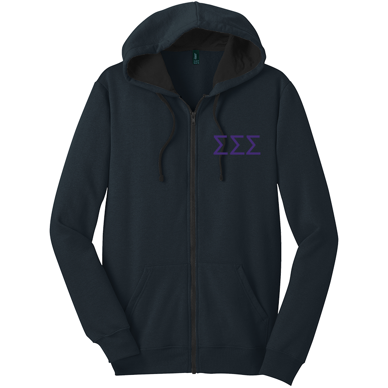 Sigma Sigma Sigma Zip-Up Hooded Sweatshirts