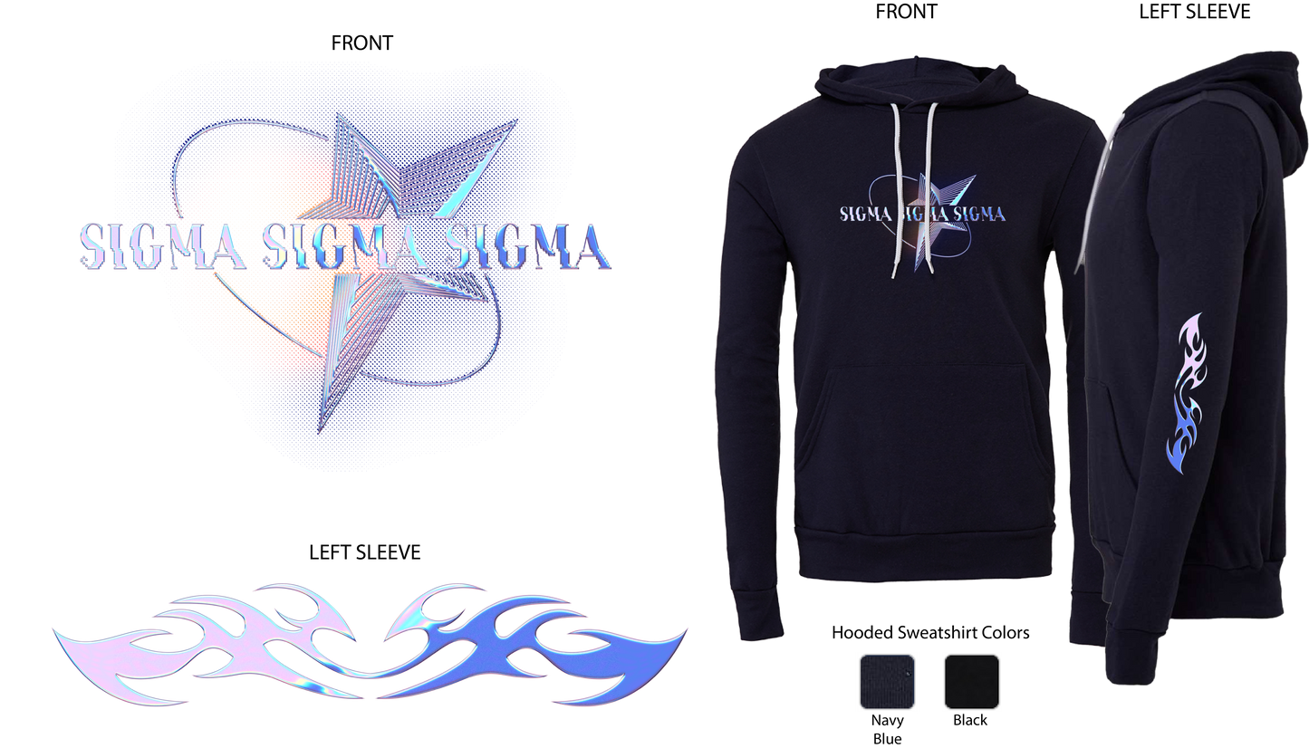 Sigma Sigma Sigma Pink Chrome Graphic Hoodie
