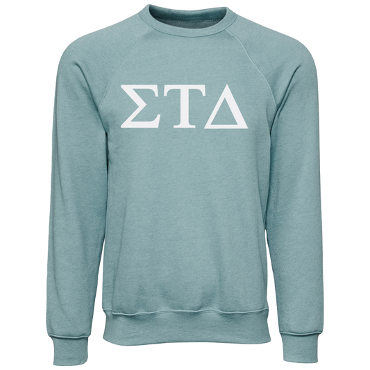 Sigma Tau Delta Embroidered Lettered Crewneck Sweatshirts