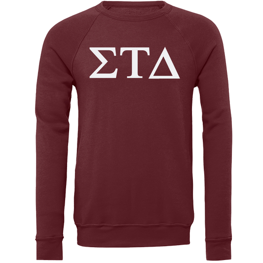Sigma Tau Delta Lettered Crewneck Sweatshirts