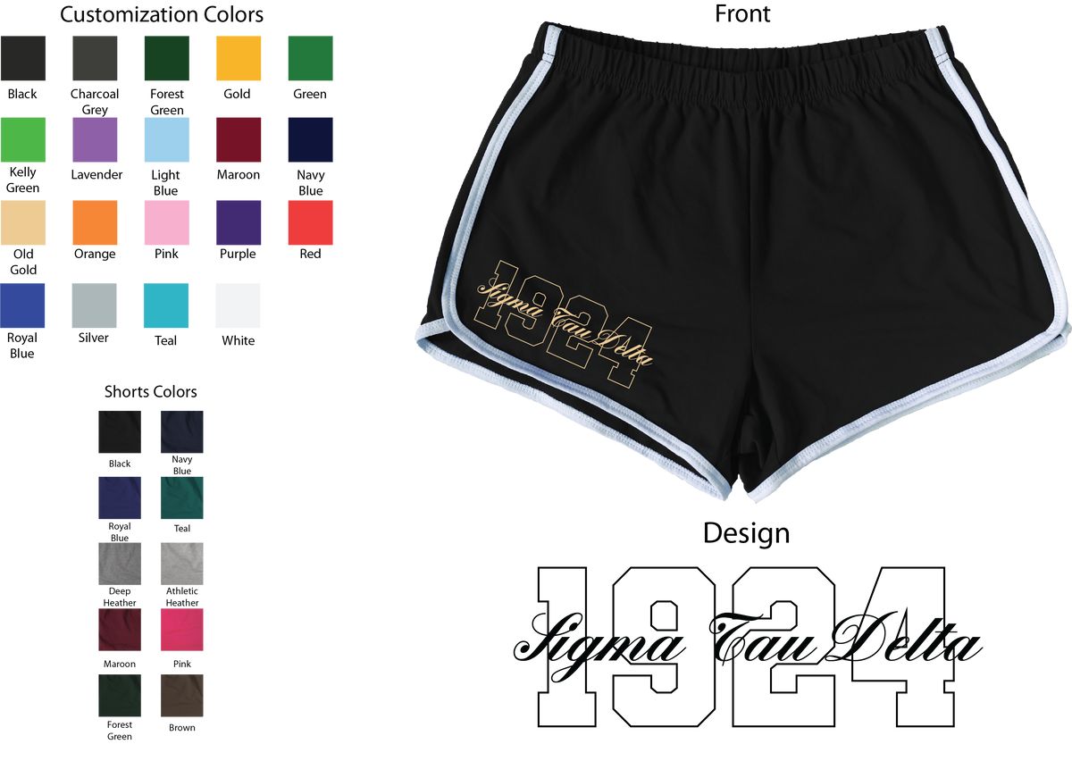 Sigma Tau Delta Year and Name Women's Shorts