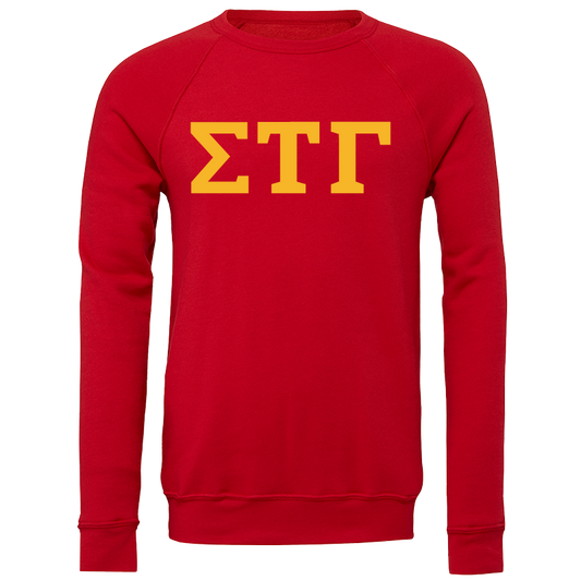 Sigma Tau Gamma Embroidered Lettered Crewneck Sweatshirts