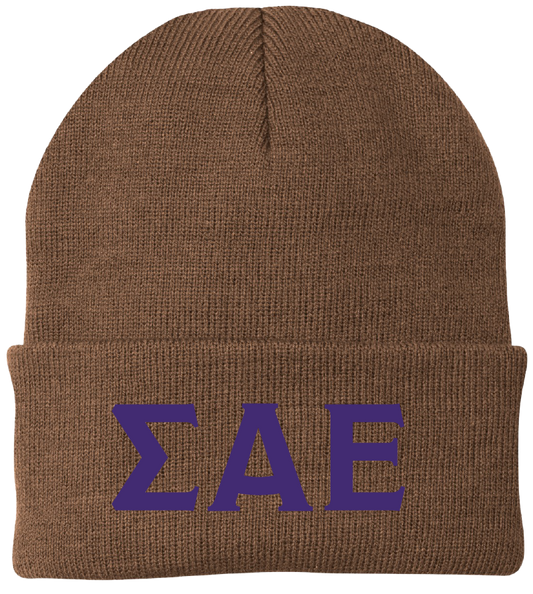 Sigma Alpha Epsilon Lettered Beanies