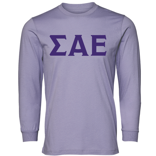 Sigma Alpha Epsilon Lettered Long Sleeve T-Shirts