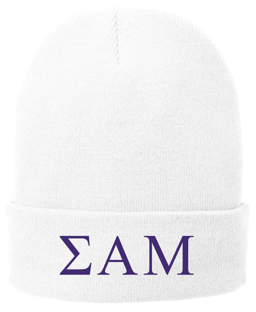 Sigma Alpha Mu Lettered Beanies