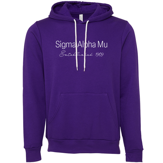Sigma Alpha Mu Embroidered Printed Name Hooded Sweatshirts