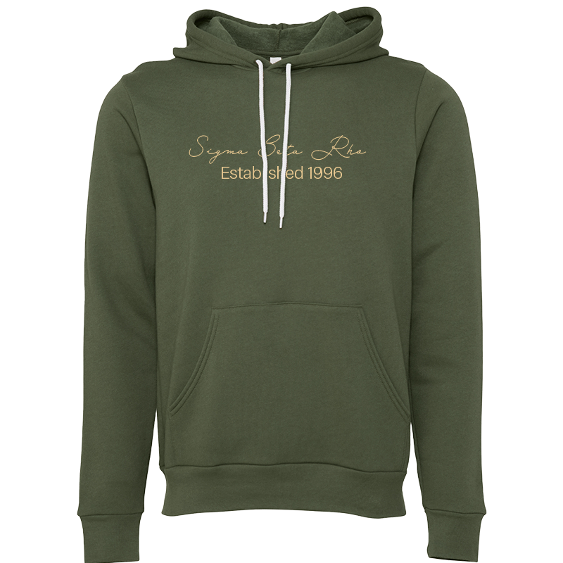 Sigma Beta Rho Embroidered Scripted Name Hooded Sweatshirts