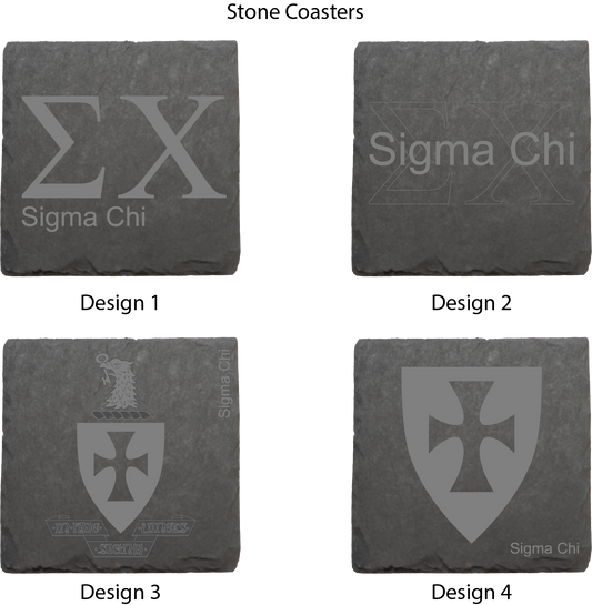 Sigma Chi Stone Coasters - 4-Pack