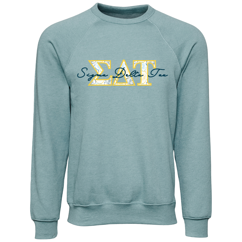 Sigma Delta Tau Applique Letters Crewneck Sweatshirt
