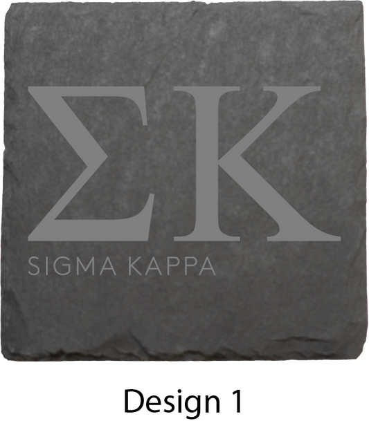 Sigma Kappa Stone Coasters - 4-Pack
