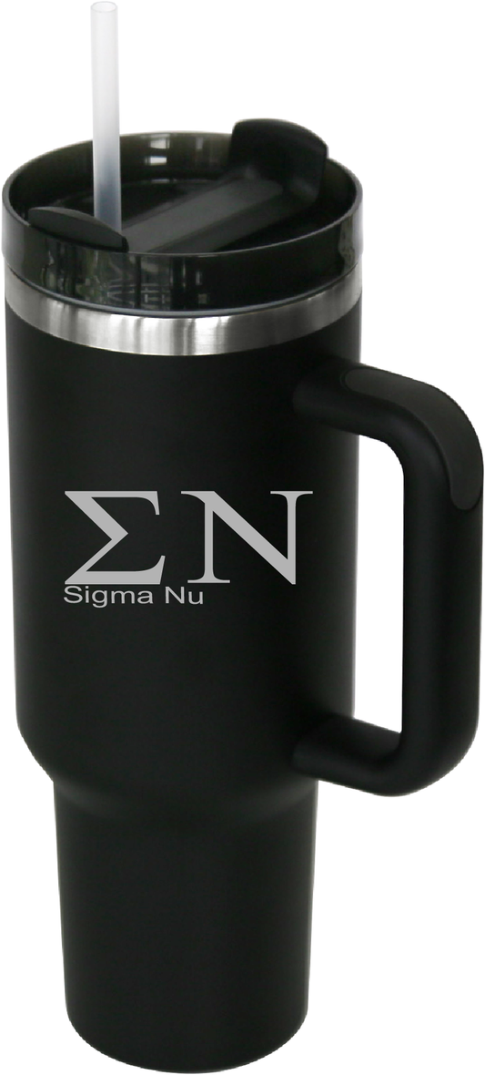 Sigma Nu Lettered 40oz Tumblers