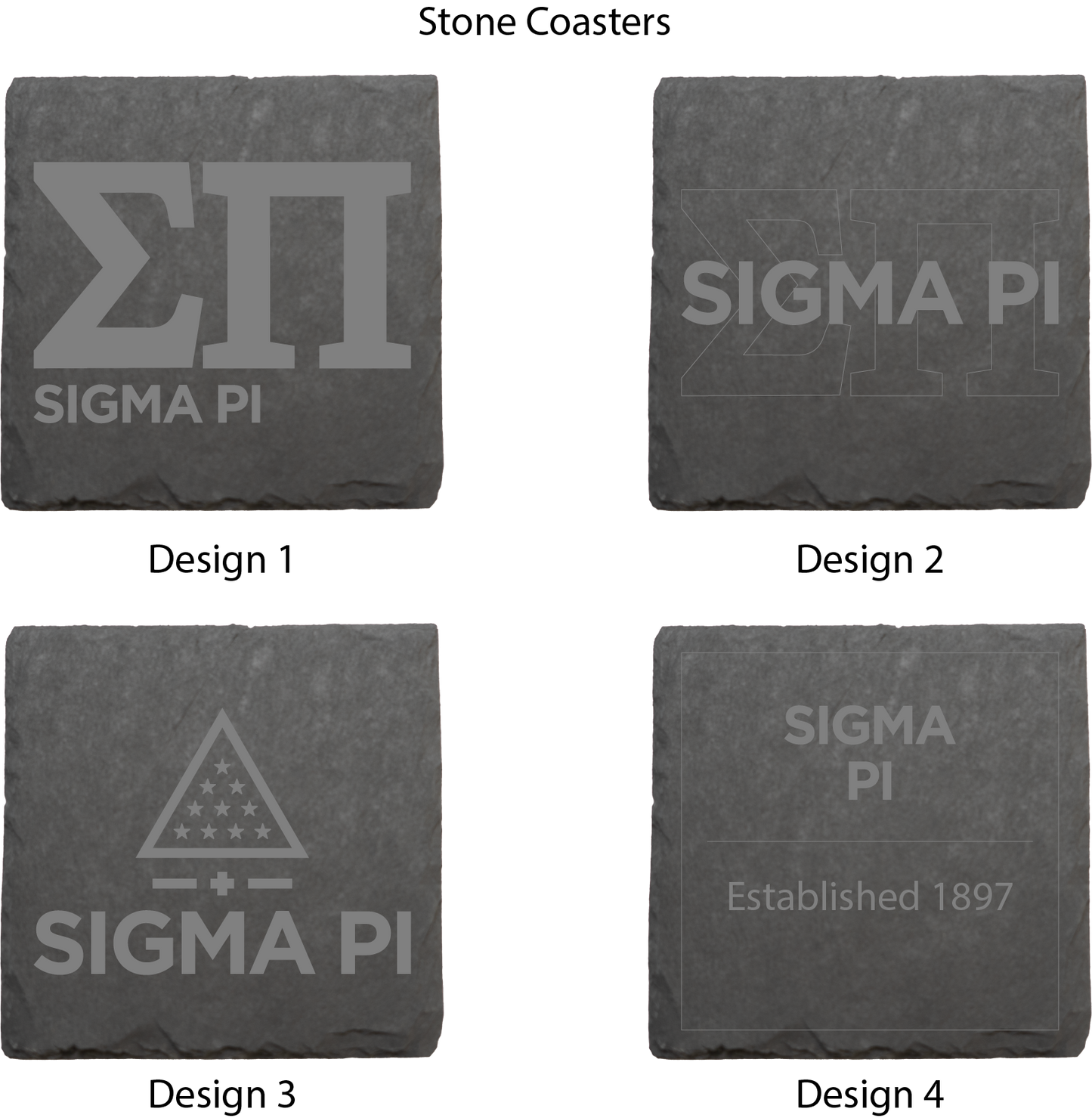 Sigma Pi Stone Coasters - 4-Pack