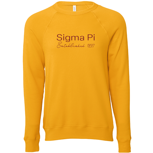 Sigma Pi Embroidered Printed Name Crewneck Sweatshirts