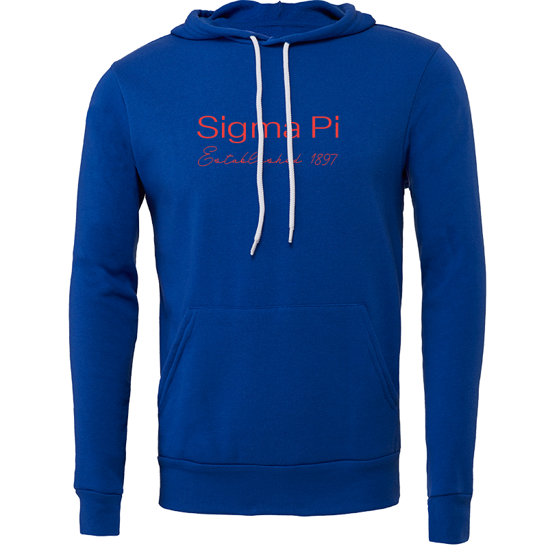 Sigma Pi Embroidered Printed Name Hooded Sweatshirts