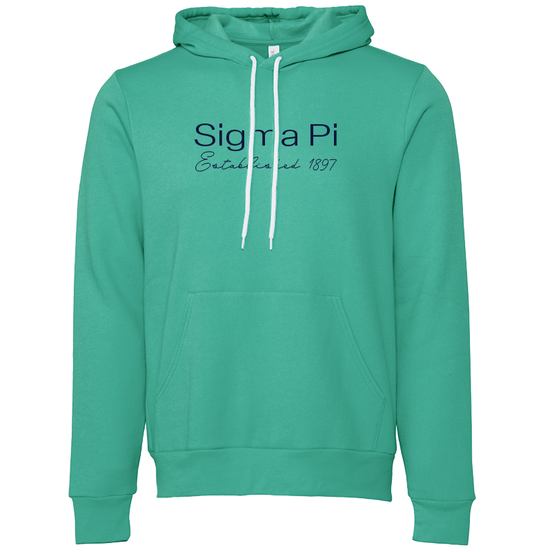 Sigma Pi Embroidered Printed Name Hooded Sweatshirts