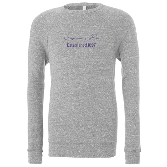 Sigma Pi Embroidered Scripted Name Crewneck Sweatshirts