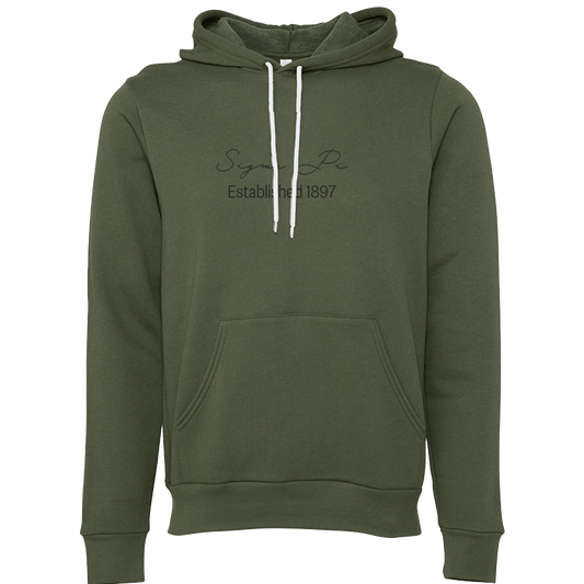 Sigma Pi Embroidered Scripted Name Hooded Sweatshirts