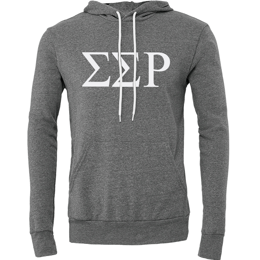 Sigma Sigma Rho Embroidered Lettered Hooded Sweatshirts