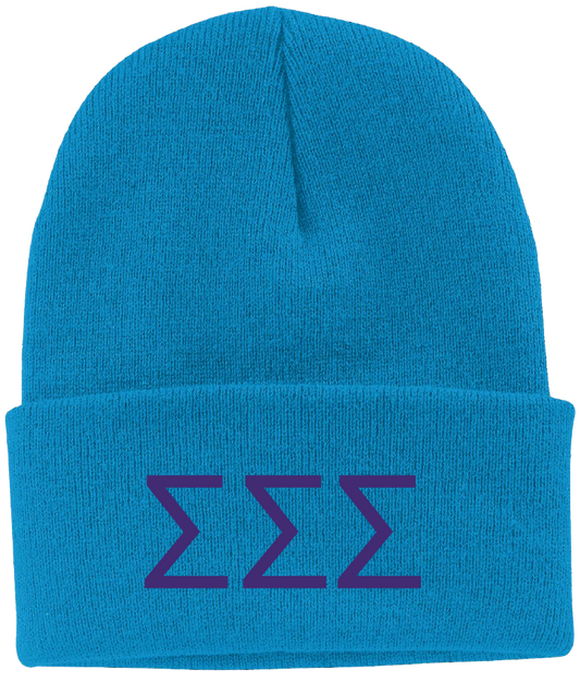 Sigma Sigma Sigma Lettered Beanies