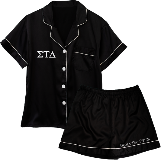 Sigma Tau Delta Embroidered Ladies' Pajama Sets