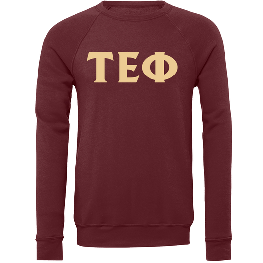 Tau Epsilon Phi Embroidered Lettered Crewneck Sweatshirts