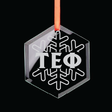 Tau Epsilon Phi Hexagon Single-Snowflake Ornament