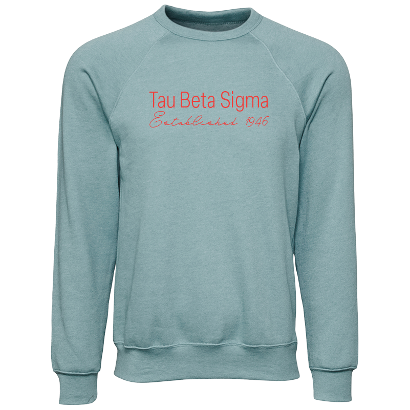 Tau Beta Sigma Embroidered Printed Name Crewneck Sweatshirts