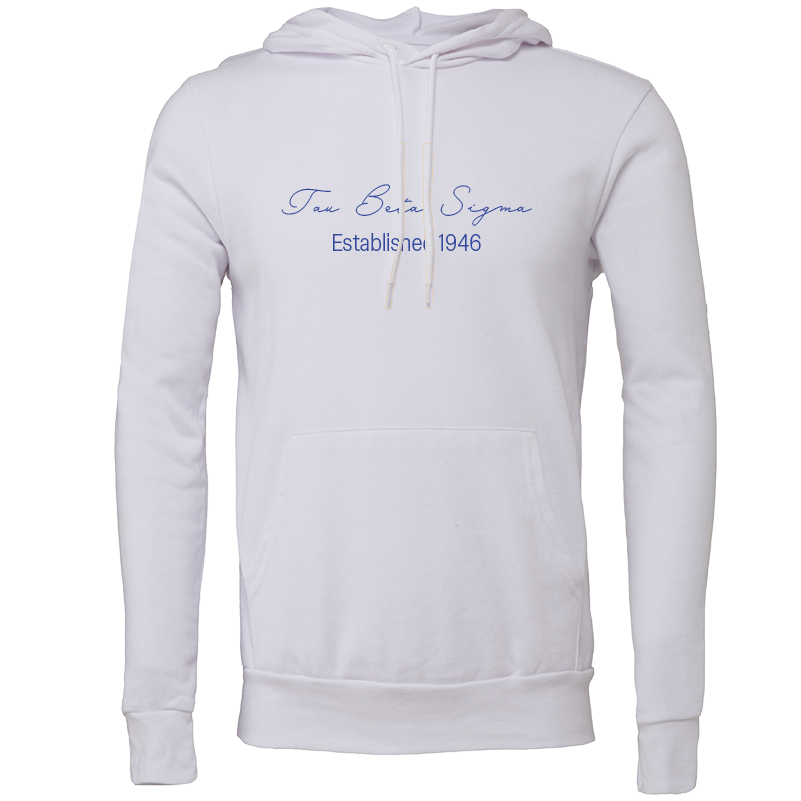 Tau Beta Sigma Embroidered Scripted Name Hooded Sweatshirts