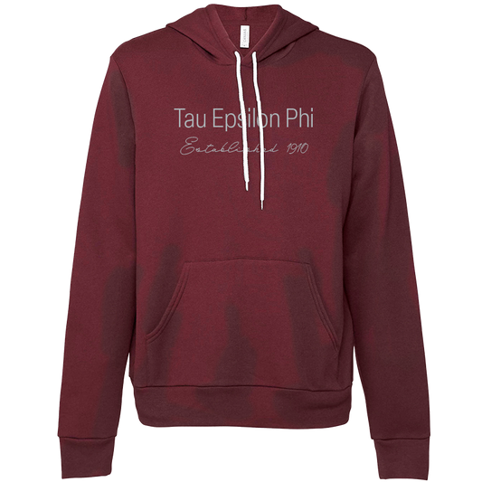 Tau Epsilon Phi Embroidered Printed Name Hooded Sweatshirts