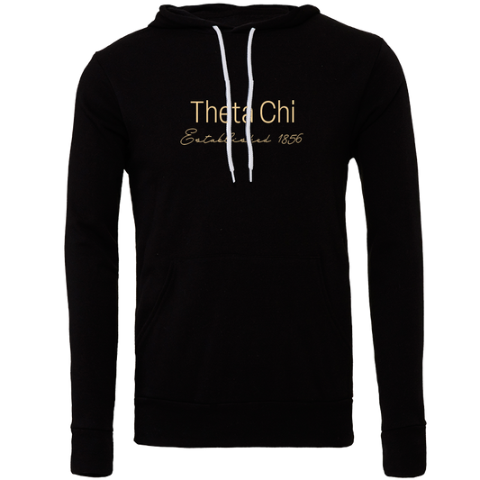 Theta Chi Embroidered Printed Name Hooded Sweatshirts
