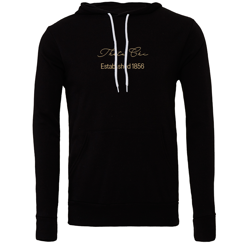 Theta Chi Embroidered Scripted Name Hooded Sweatshirts