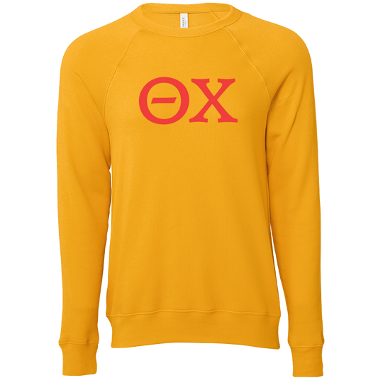 Theta Chi Embroidered Lettered Crewneck Sweatshirts