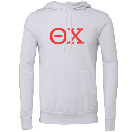 Theta Chi Embroidered Lettered Hooded Sweatshirts