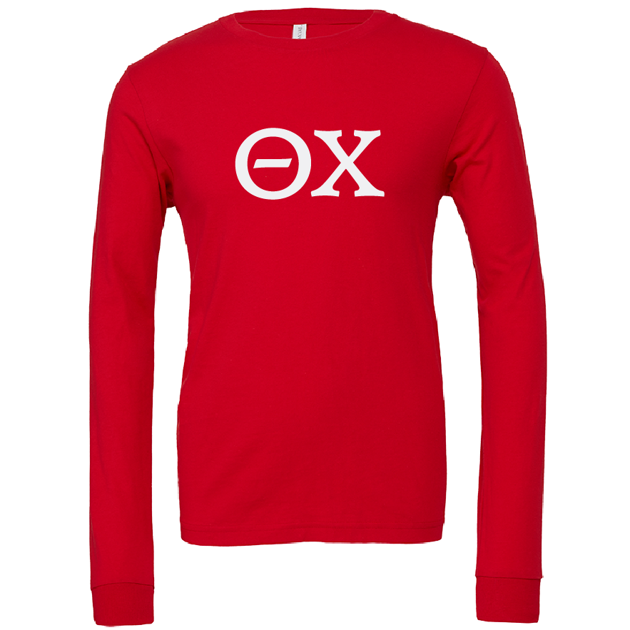 Theta Chi Lettered Long Sleeve T-Shirts