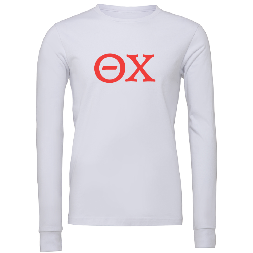 Theta Chi Lettered Long Sleeve T-Shirts