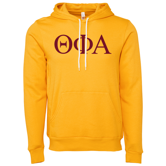 Theta Phi Alpha Embroidered Lettered Hooded Sweatshirts