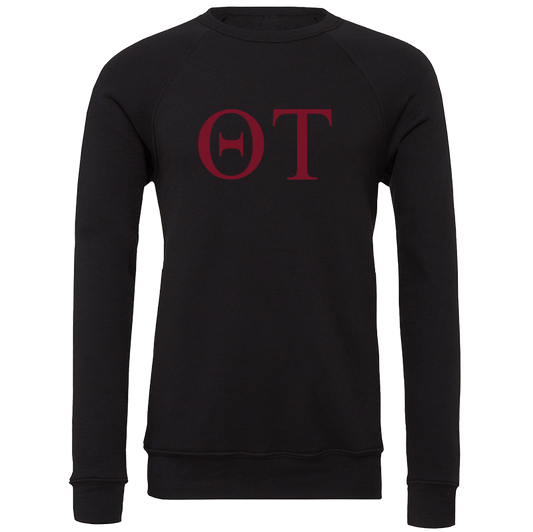 Theta Tau Lettered Crewneck Sweatshirts
