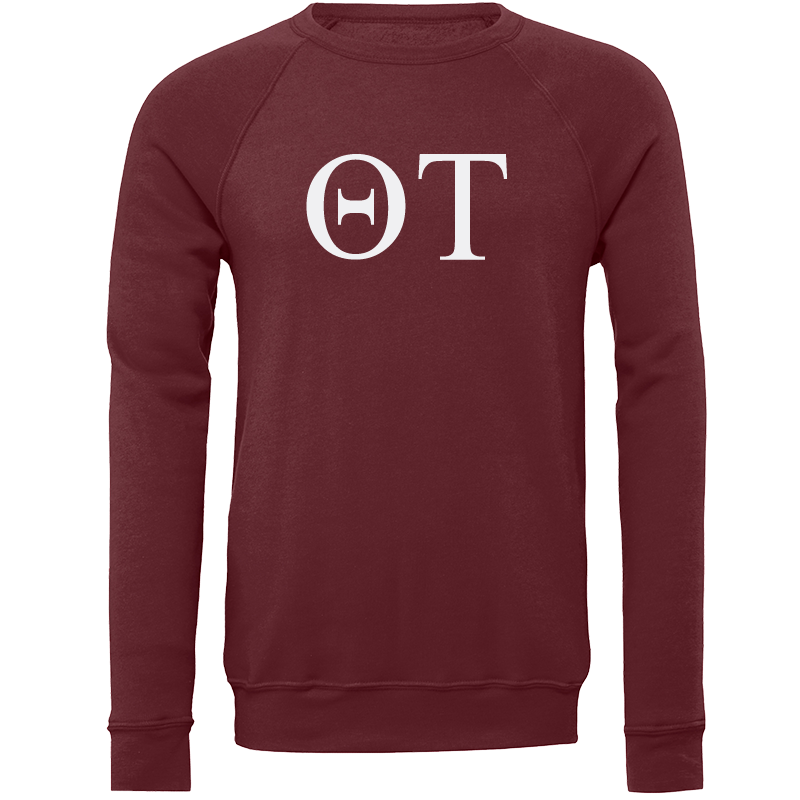 Theta Tau Lettered Crewneck Sweatshirts
